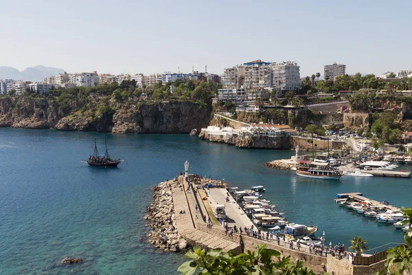 Antalya Turquía Abril 2018 Edificios Bahía Antalya Desde Vista Superior — Foto de Stock