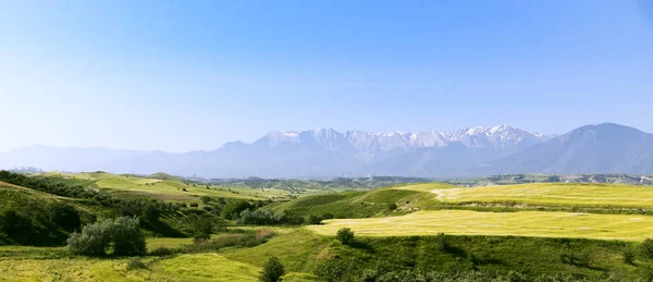 Paisagem Com Montanhas Colinas — Fotografia de Stock