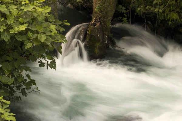 Long Exposure Stream Photographed Duden Waterfall Antalya Turkey — Stock Photo, Image