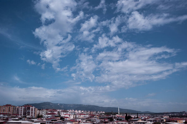 Altocumulus type cloudy sky.