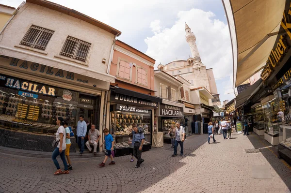 Izmir Turchia Maggio 2018 Kemeralti Bazar Sparare Con Lente Fisheye — Foto Stock