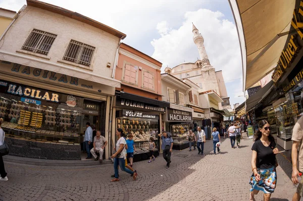 Izmir Turchia Maggio 2018 Kemeralti Bazar Sparare Con Lente Fisheye — Foto Stock