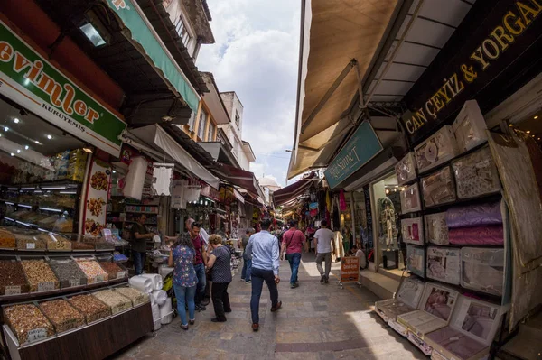 Izmir Turquía Mayo 2018 Bazar Kemeralti Disparar Con Lente Ojo — Foto de Stock