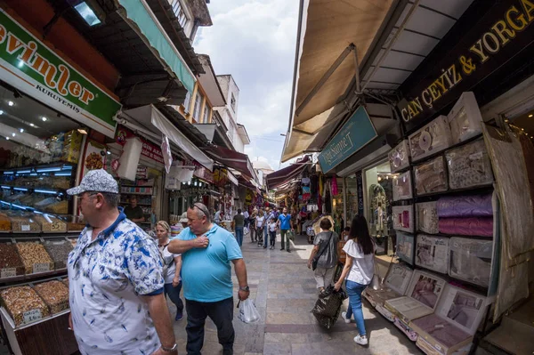 Izmir Turquía Mayo 2018 Bazar Kemeralti Disparar Con Lente Ojo — Foto de Stock