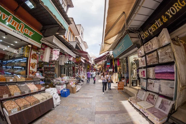 Izmir Turquía Mayo 2018 Bazar Kemeralti Disparar Con Lente Ojo — Foto de Stock