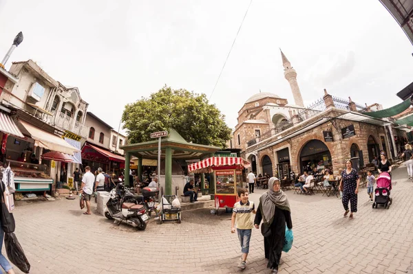 Izmir Turkey May 2018 Kemeralti Bazaar Shoot Fisheye Lens Izmir — Stock Photo, Image