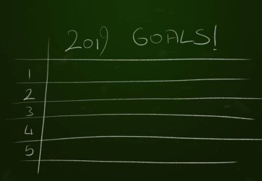 2019 gol yazılı yeşil tebeşir Tablo 1-5.