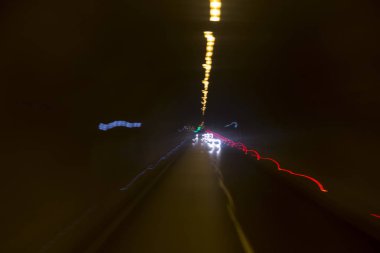 Bir tünel ile Yunanistan biraz uzun pozlama fotoğraf.