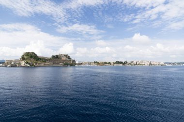 Korfu Adası Yunanistan Marina.