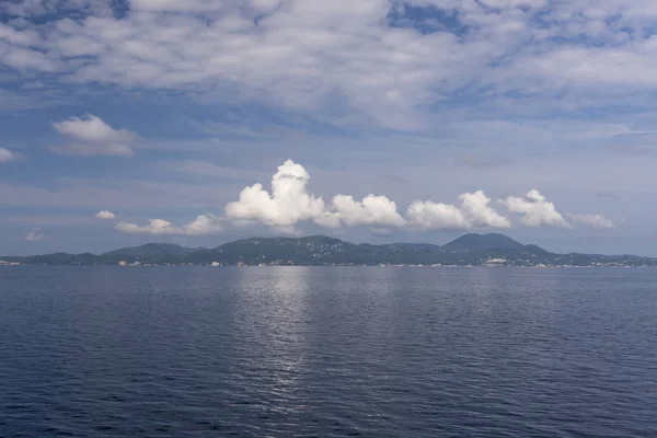 Grecja Wyspa Korfu Chmury Nad Nim — Zdjęcie stockowe