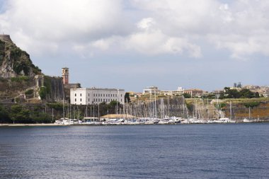 Korfu Adası Yunanistan Marina.