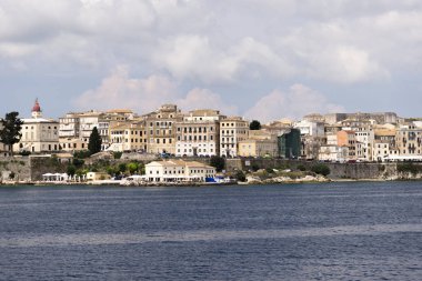 Korfu, Yunanistan-16 Haziran 2018. Korfu Adası Yunanistan mimari yapısı.