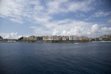 Korfu, Yunanistan-16 Haziran 2018. Korfu Adası Yunanistan mimari yapısı.