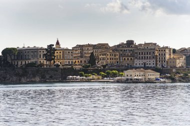 Korfu, Yunanistan-16 Haziran 2018. Korfu Adası Yunanistan mimari yapısı.