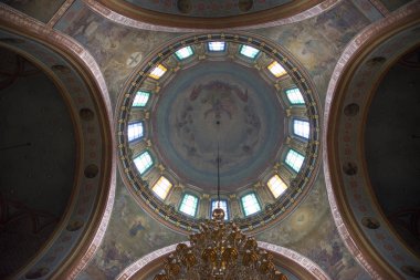 Kharkiv, Ukrayna - 30 Aralık 2017 duyuru Katedrali Kharkiv Ukrayna gün zaman içinde.