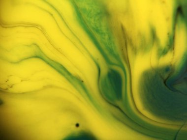 Mavi, yeşil ve sarı renkli soyut boya arka plan doku.