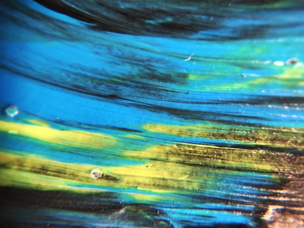 Blau Grün Und Gelb Gefärbte Abstrakte Hintergrundfarbe Textur — Stockfoto