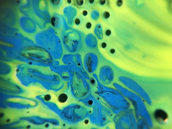 Синий Зеленый Желтый Цвета Пунктирная Абстрактная Текстура Фона Краски — стоковое фото