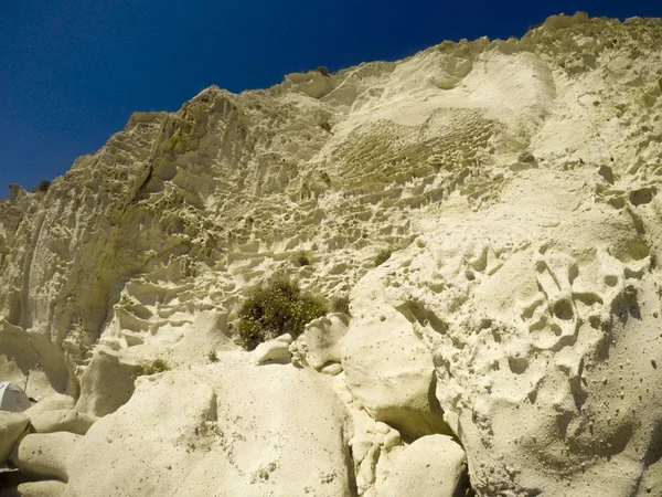 Tiro Las Bahías Cleopatra Pared Rocosa Izmir Cesme Turquía — Foto de Stock