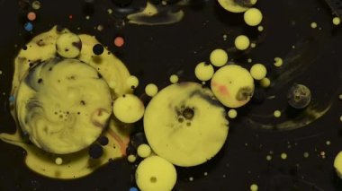 Akan arka plan soyut renkli akrilik boya. Renk kabarcıklar gibi gezegenler.