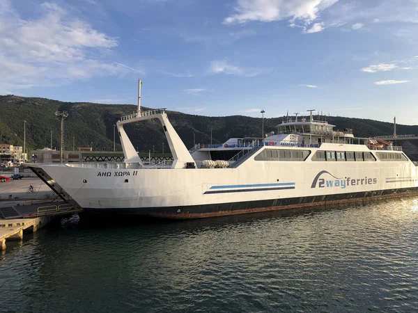 Parga Grécia Junho 2018 Ferries Vias Parga Grécia — Fotografia de Stock