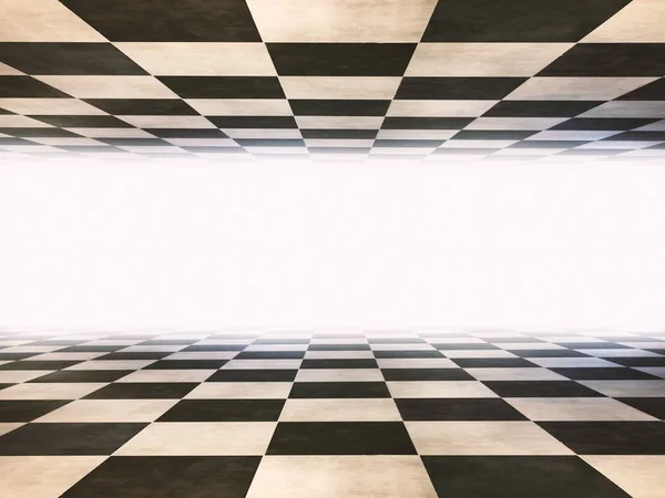 Checkered Nieskończone Pokój Tekstura — Zdjęcie stockowe
