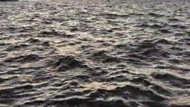 Wellen Auf Dem Meer Hintergrundaufnahmen — Stockvideo
