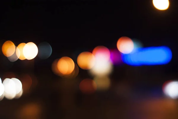 Defocused Cars Traffic Night — Stock Photo, Image