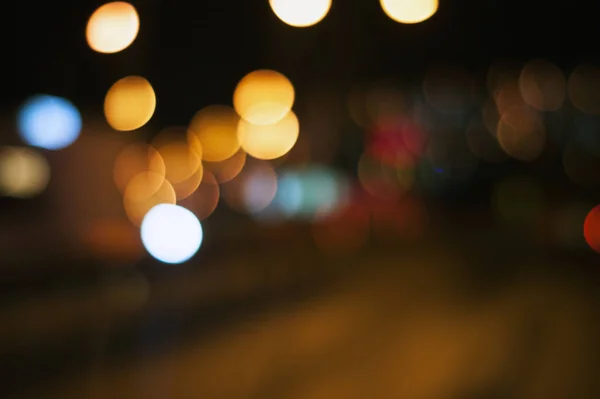 Defocused Cars Traffic Night — Stock Photo, Image