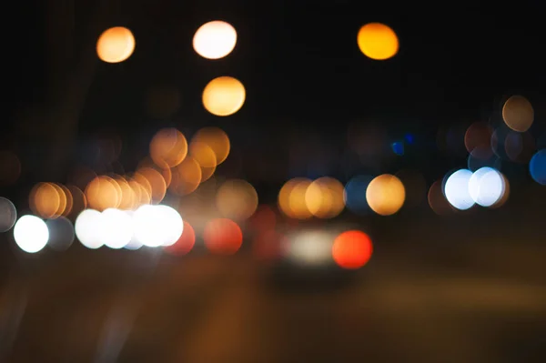 Defocused Cars Traffic Night — Stock Photo, Image
