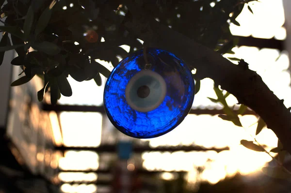 Amuletos Olhos Maus Pendurados Uma Árvore — Fotografia de Stock