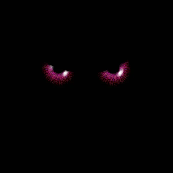 Rote Augen auf schwarzem Hintergrund. — Stockfoto