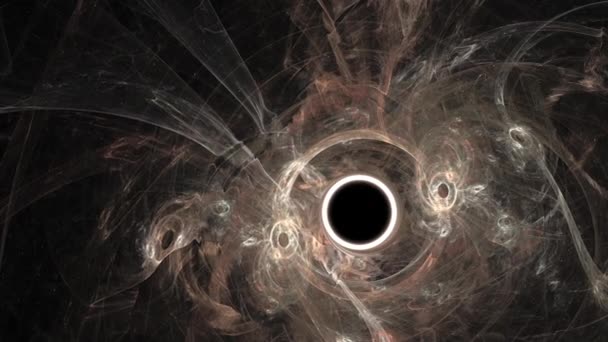 Bir Boşluk Arka Planda Cgi Soyut Blackhole — Stok video