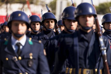 Türk Hava Kuvvetleri askerleri askeri yürüyüş.