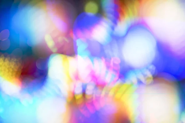 Kleurrijke bokeh lichten op een zwarte achtergrond — Stockfoto
