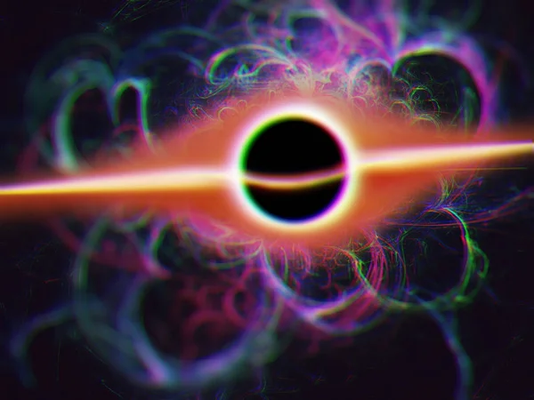 추상적 인 블랙홀 그림 배경. — 스톡 사진