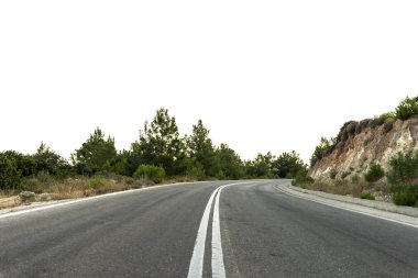 Çift düz çizgili yol.