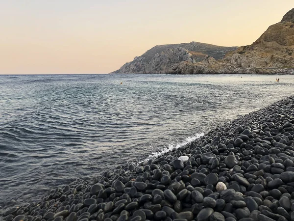Пляж Мавра Воля на острове Хиос, Греция . — стоковое фото