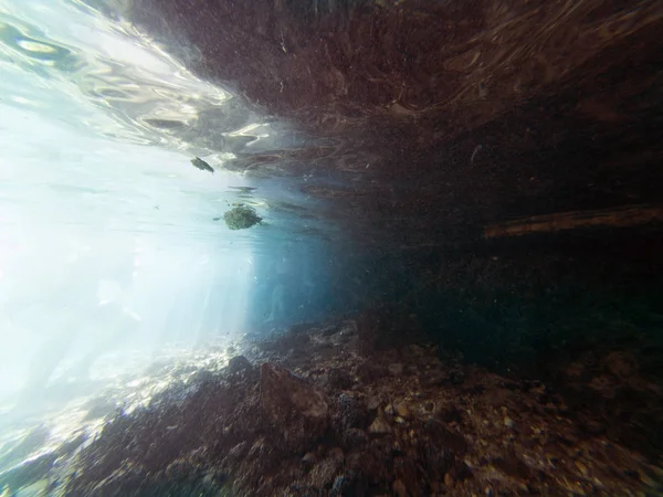 Underwater landscape with some rocks. — Stock Photo, Image