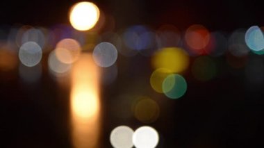 Gece ve havaalanında soyut bokeh arka plan görüntüleri.