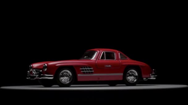 Измир Турция Мая 2019 Года Поворот Red Mercedes 300 Gullwing — стоковое видео