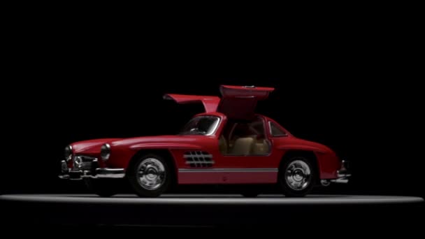 Izmir Turquie Mai 2019 Rotation Rouge Mercedes 300 Gullwing Toy — Video