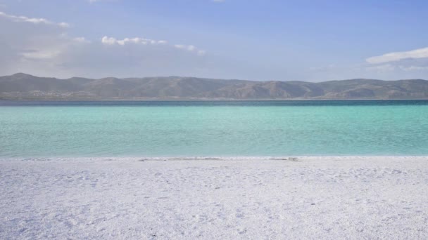 Imágenes Del Paisaje Del Lago Salda Yesilova Burdur Turquía Parece — Vídeo de stock