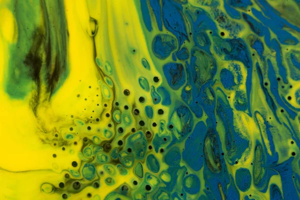 Синий, зеленый и желтый цвета абстрактного фона краски . — стоковое фото