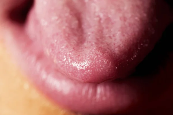 Крупним планом знімок язика . — стокове фото