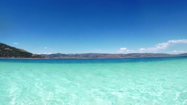 Salda Lake Krajina Pohled Záběry Salda Yesilova Burdurová Salda Kráterní — Stock video