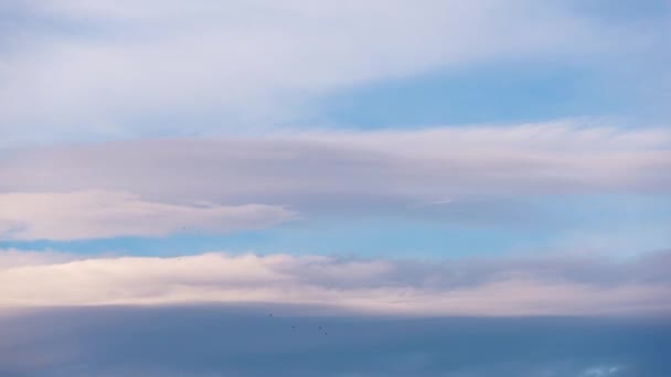 Molnigt Himmel Tid Förflutit Film Blå Himmel Bakgrund Dagtid — Stockvideo