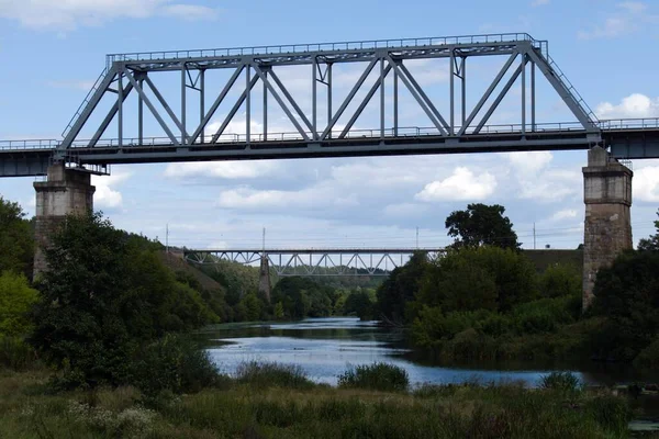 Paysage Pont Dans Cadre Pont Travers Rivière — Photo