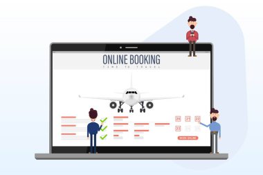 Online konsept vektör illüstrasyonunuzu ayarlayın