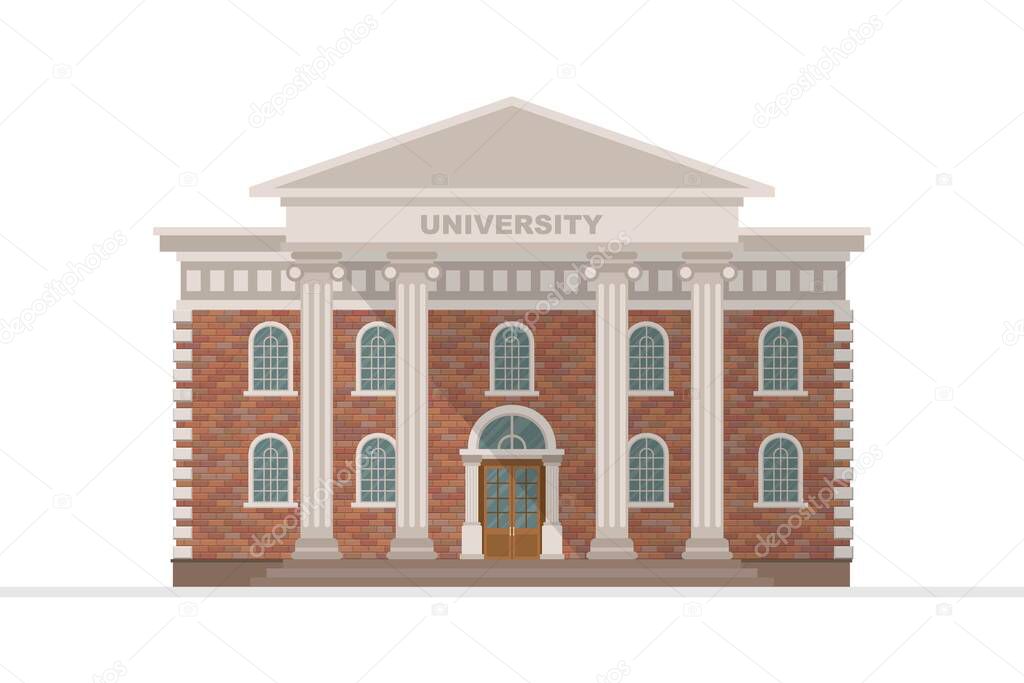 University building vector illustration isolated on white background